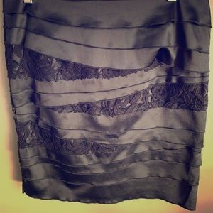 Dalia silk and lace skirt